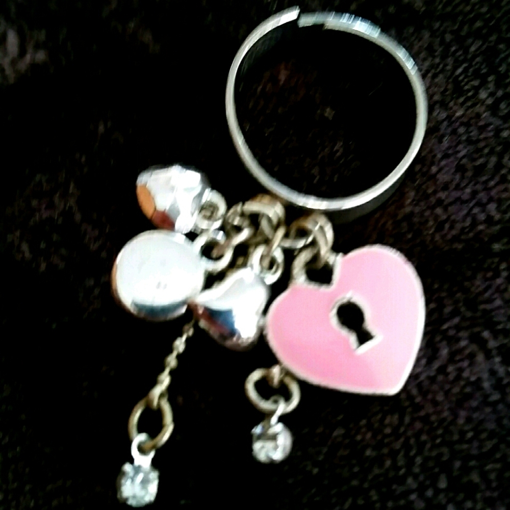 Ring (adjustable) with 6 charms
